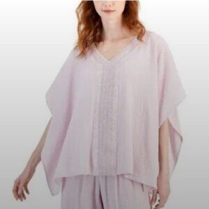 NWT JM Collection Lilac V-Neck Poncho Top dolmas sleeves plus fits 2/3X 🌸